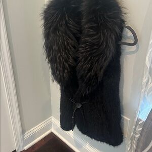 Black Faux Fur Vest